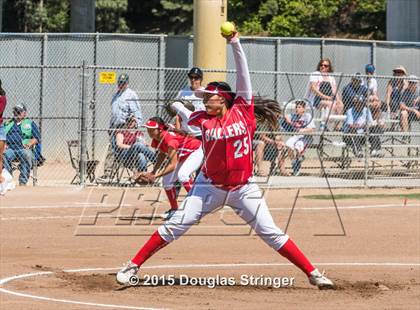 Thumbnail 3 in Wilcox vs. San Benito  (CIF CCS Girls Division 1 Softball Final) photogallery.