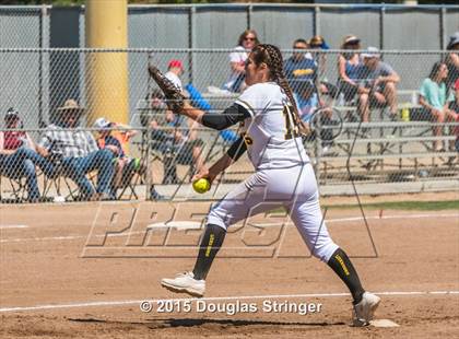 Thumbnail 1 in Wilcox vs. San Benito  (CIF CCS Girls Division 1 Softball Final) photogallery.