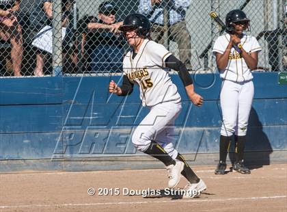 Thumbnail 2 in Wilcox vs. San Benito  (CIF CCS Girls Division 1 Softball Final) photogallery.