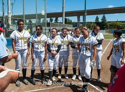 Thumbnail 3 in Wilcox vs. San Benito  (CIF CCS Girls Division 1 Softball Final) photogallery.