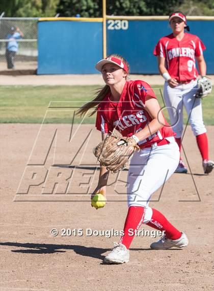 Thumbnail 3 in Wilcox vs. San Benito  (CIF CCS Girls Division 1 Softball Final) photogallery.