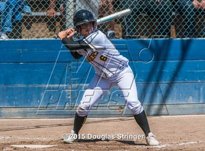 Thumbnail 2 in Wilcox vs. San Benito  (CIF CCS Girls Division 1 Softball Final) photogallery.