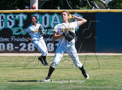 Thumbnail 3 in Wilcox vs. San Benito  (CIF CCS Girls Division 1 Softball Final) photogallery.
