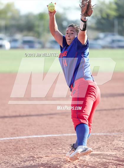 Thumbnail 1 in Pima vs Coolidge (Chandler Prep Softball Classic Gold Final) photogallery.