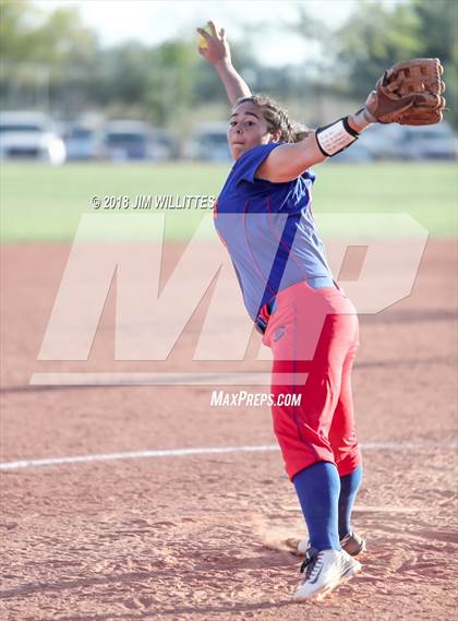 Thumbnail 2 in Pima vs Coolidge (Chandler Prep Softball Classic Gold Final) photogallery.