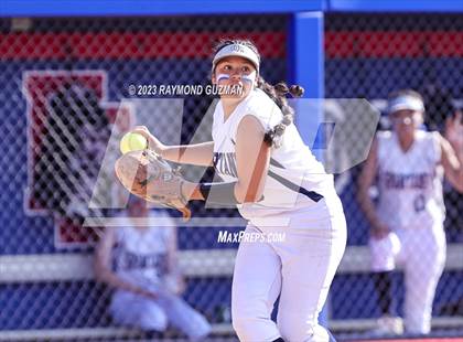 Thumbnail 3 in South @ Orcutt Academy-CIF CS Softball Championships-Division 6 photogallery.