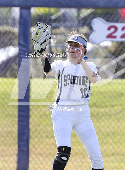 Thumbnail 3 in South @ Orcutt Academy-CIF CS Softball Championships-Division 6 photogallery.