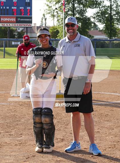 Thumbnail 1 in South @ Orcutt Academy-CIF CS Softball Championships-Division 6 photogallery.