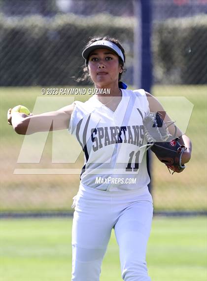 Thumbnail 3 in South @ Orcutt Academy-CIF CS Softball Championships-Division 6 photogallery.