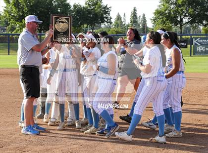 Thumbnail 3 in South @ Orcutt Academy-CIF CS Softball Championships-Division 6 photogallery.