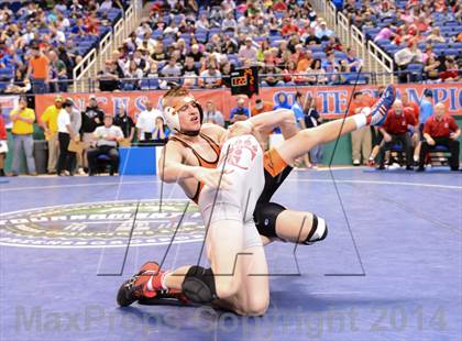 Thumbnail 3 in NCHSAA Individual Wrestling 1A Quarterfinals photogallery.
