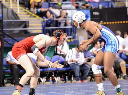 Thumbnail 2 in NCHSAA Individual Wrestling 1A Quarterfinals photogallery.