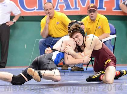 Thumbnail 2 in NCHSAA Individual Wrestling 1A Quarterfinals photogallery.
