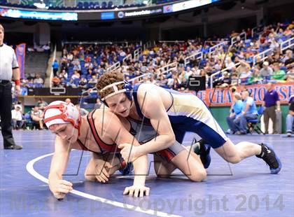 Thumbnail 1 in NCHSAA Individual Wrestling 1A Quarterfinals photogallery.