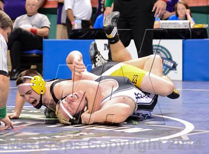 Thumbnail 3 in NCHSAA Individual Wrestling 1A Quarterfinals photogallery.