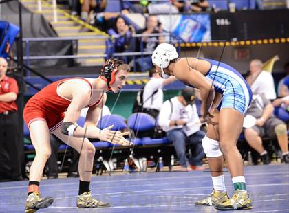 Thumbnail 1 in NCHSAA Individual Wrestling 1A Quarterfinals photogallery.