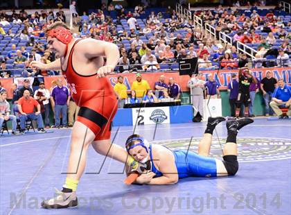 Thumbnail 3 in NCHSAA Individual Wrestling 1A Quarterfinals photogallery.
