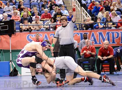 Thumbnail 2 in NCHSAA Individual Wrestling 1A Quarterfinals photogallery.