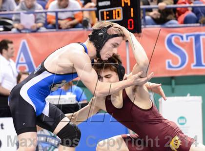 Thumbnail 1 in NCHSAA Individual Wrestling 1A Quarterfinals photogallery.