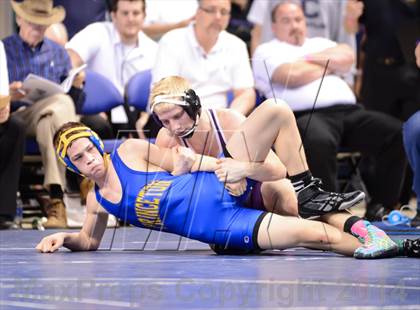 Thumbnail 2 in NCHSAA Individual Wrestling 1A Quarterfinals photogallery.