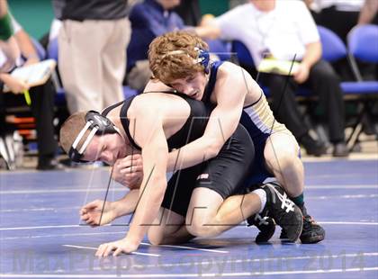 Thumbnail 3 in NCHSAA Individual Wrestling 1A Quarterfinals photogallery.