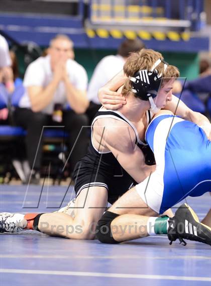 Thumbnail 3 in NCHSAA Individual Wrestling 1A Quarterfinals photogallery.