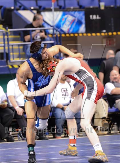 Thumbnail 2 in NCHSAA Individual Wrestling 1A Quarterfinals photogallery.