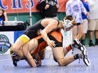 Thumbnail 2 in NCHSAA Individual Wrestling 1A Quarterfinals photogallery.