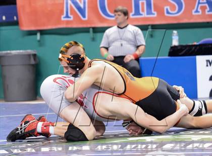 Thumbnail 2 in NCHSAA Individual Wrestling 1A Quarterfinals photogallery.