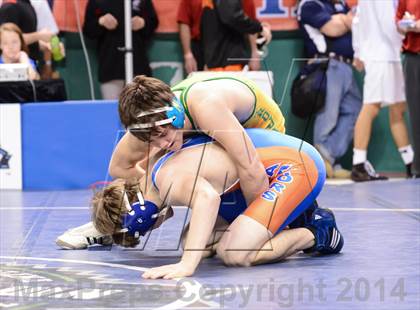 Thumbnail 3 in NCHSAA Individual Wrestling 1A Quarterfinals photogallery.