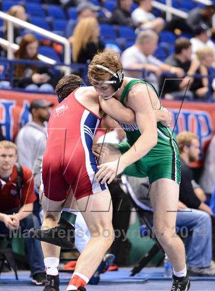 Thumbnail 3 in NCHSAA Individual Wrestling 1A Quarterfinals photogallery.
