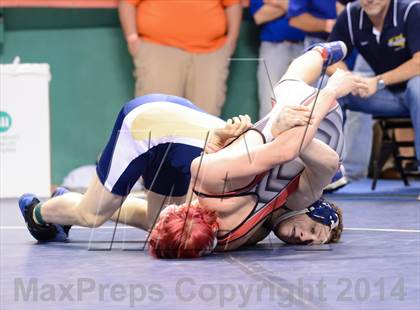 Thumbnail 3 in NCHSAA Individual Wrestling 1A Quarterfinals photogallery.