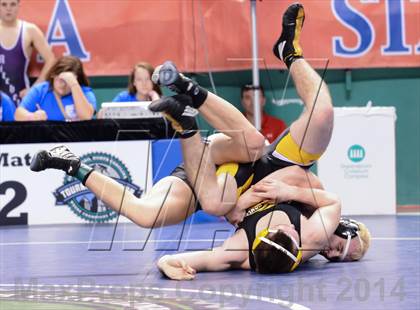 Thumbnail 1 in NCHSAA Individual Wrestling 1A Quarterfinals photogallery.