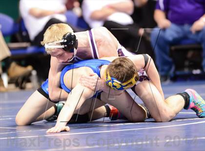 Thumbnail 3 in NCHSAA Individual Wrestling 1A Quarterfinals photogallery.
