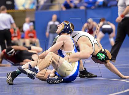 Thumbnail 3 in NCHSAA Individual Wrestling 1A Quarterfinals photogallery.