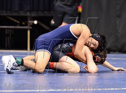 Thumbnail 3 in NCHSAA Individual Wrestling 1A Quarterfinals photogallery.