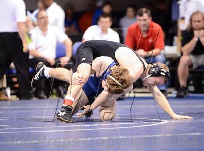 Thumbnail 3 in NCHSAA Individual Wrestling 1A Quarterfinals photogallery.