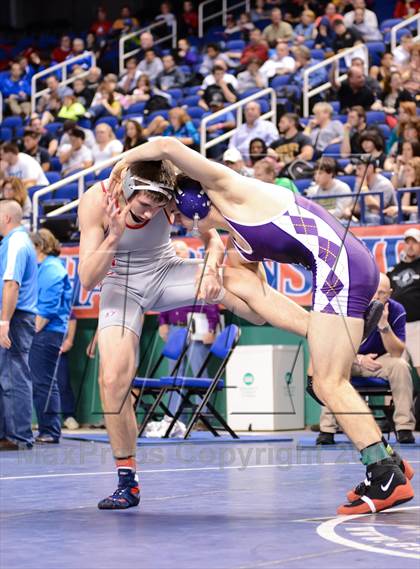 Thumbnail 1 in NCHSAA Individual Wrestling 1A Quarterfinals photogallery.