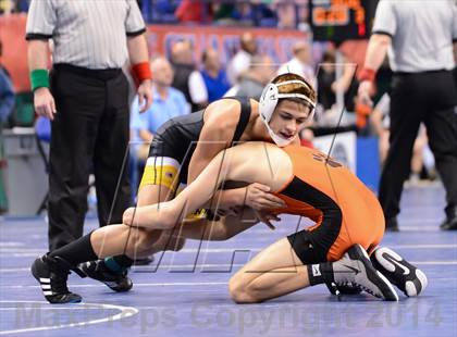 Thumbnail 1 in NCHSAA Individual Wrestling 1A Quarterfinals photogallery.
