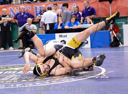 Thumbnail 2 in NCHSAA Individual Wrestling 1A Quarterfinals photogallery.