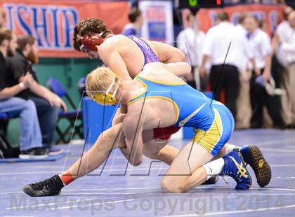 Thumbnail 2 in NCHSAA Individual Wrestling 1A Quarterfinals photogallery.