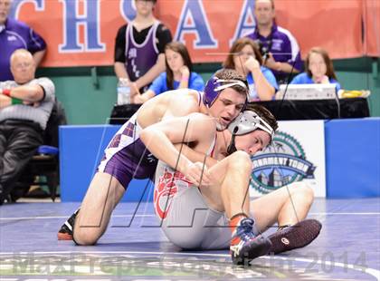 Thumbnail 1 in NCHSAA Individual Wrestling 1A Quarterfinals photogallery.