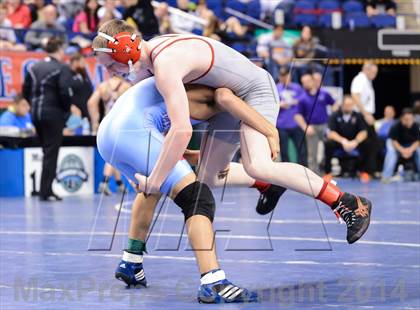 Thumbnail 2 in NCHSAA Individual Wrestling 1A Quarterfinals photogallery.