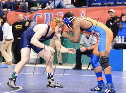 Thumbnail 3 in NCHSAA Individual Wrestling 1A Quarterfinals photogallery.