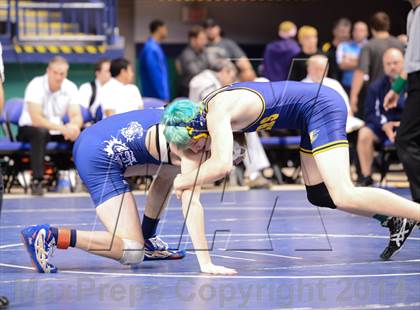 Thumbnail 3 in NCHSAA Individual Wrestling 1A Quarterfinals photogallery.