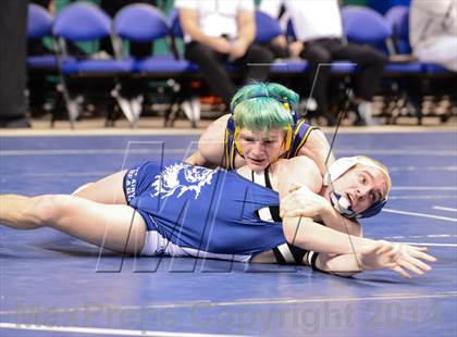 Thumbnail 3 in NCHSAA Individual Wrestling 1A Quarterfinals photogallery.