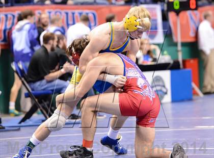 Thumbnail 3 in NCHSAA Individual Wrestling 1A Quarterfinals photogallery.
