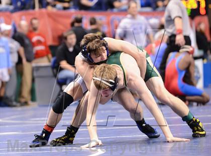 Thumbnail 3 in NCHSAA Individual Wrestling 1A Quarterfinals photogallery.