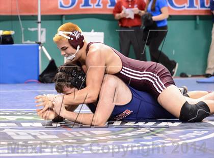 Thumbnail 1 in NCHSAA Individual Wrestling 1A Quarterfinals photogallery.