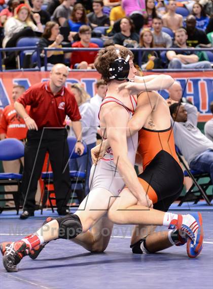 Thumbnail 2 in NCHSAA Individual Wrestling 1A Quarterfinals photogallery.